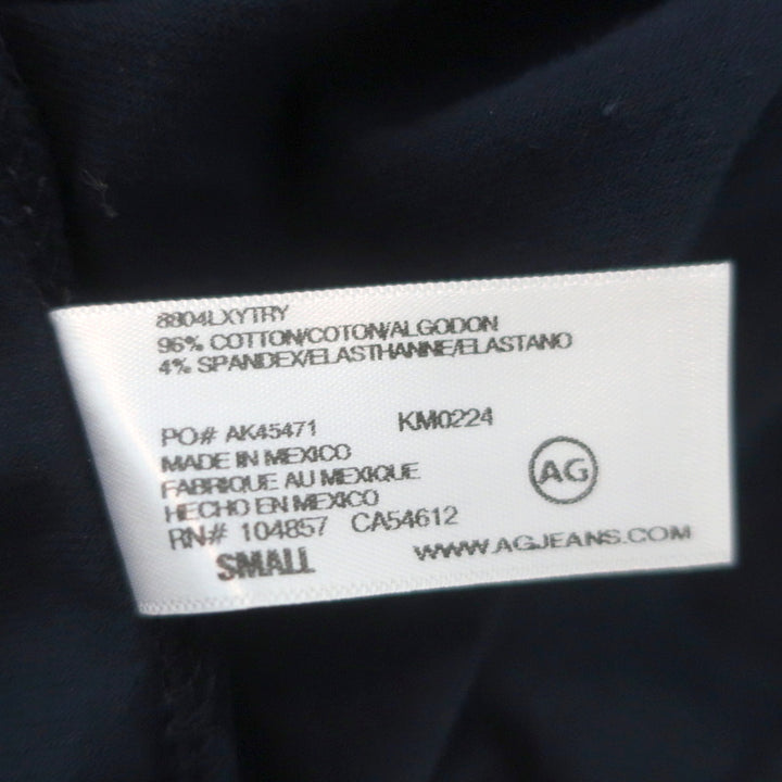 AG Jeans Crewneck Tee Navy Stretch Cotton Size Small Short Sleeve T-Shirt NEW