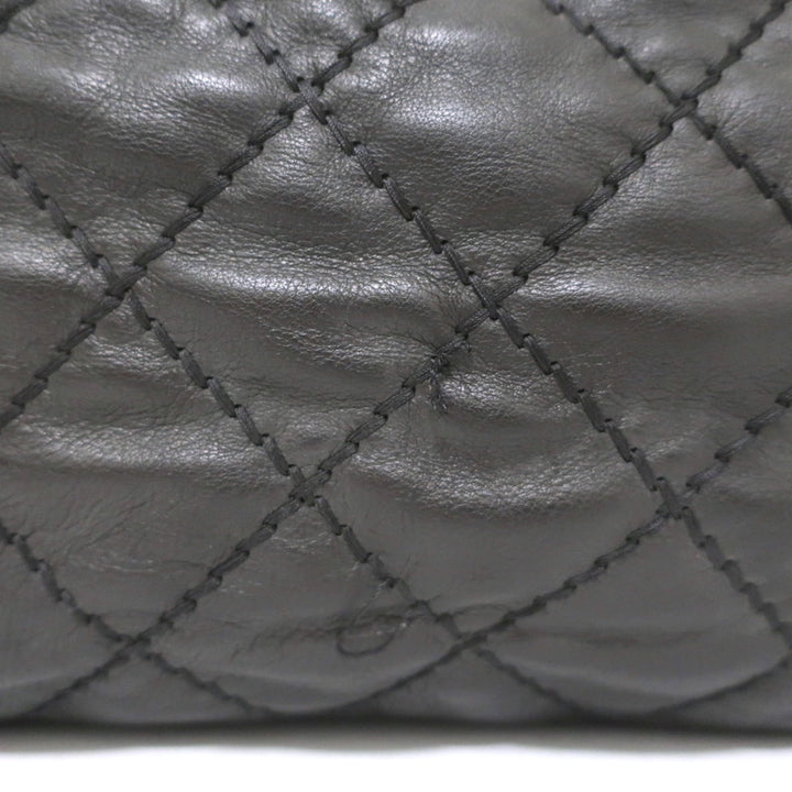 Chanel 2013 Ultimate Stitch Hobo Black Quilted Leather Large Shoulder Bag