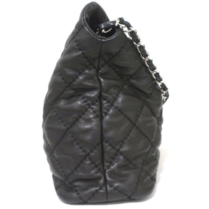 Chanel 2013 Ultimate Stitch Hobo Black Quilted Leather Large Shoulder Bag