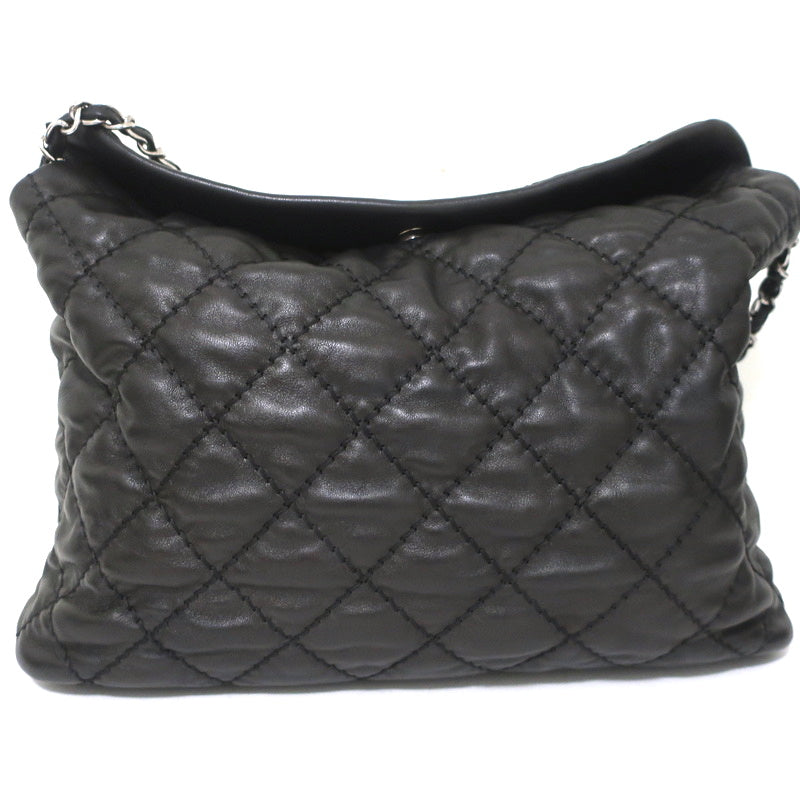 Chanel 2013 Ultimate Stitch Hobo Black Quilted Leather Large Shoulder Bag