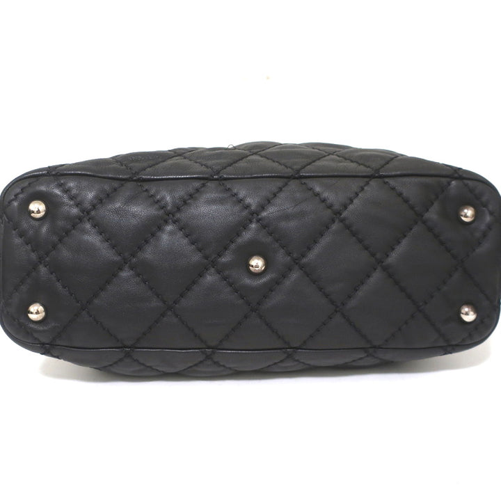 Chanel 2013 Ultimate Stitch Hobo Black Quilted Leather Large Shoulder Bag