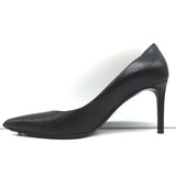 Saint Laurent Anja Pumps Black Leather Size 37.5 Pointed Toe Heels