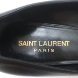 Saint Laurent Anja Pumps Black Leather Size 37.5 Pointed Toe Heels