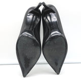 Saint Laurent Anja Pumps Black Leather Size 37.5 Pointed Toe Heels