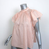 Trovata Birds of Paradis Carla Blouse Cerise Ditsy Floral Print Size Small NEW