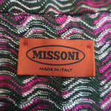Missoni Wrap Sweater Fuchsia/Green Wool-Silk Wavy Knit Size 40