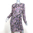 Isabel Marant Etoile Dress Jirvina Ruched Printed Chiffon Size 40 Long Sleeve