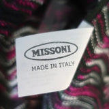 Missoni Wrap Sweater Fuchsia/Green Wool-Silk Wavy Knit Size 40