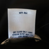 Oscar de la Renta Draped Blouse Black Pleated Silk Size 6 Cap Sleeve Top NEW