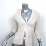 Autumn Cashmere Cardigan Ivory Size Small One-Button Sweater