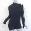 Monse Lace-Up Sleeve Sweater Navy Ribbed Wool-Cashmere Size Small