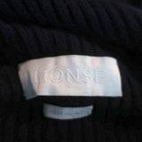 Monse Lace-Up Sleeve Sweater Navy Ribbed Wool-Cashmere Size Small