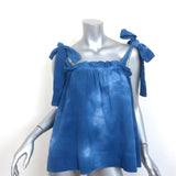 Honorine Tie-Strap Tank Top Goldie Blue Tie Dye Cotton Gauze Size Small NEW