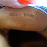 Robert Clergerie Platform Derby Wedges Lindsey Black Leather Size 41