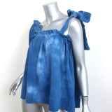 Honorine Tie-Strap Tank Top Goldie Blue Tie Dye Cotton Gauze Size Small NEW