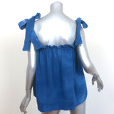 Honorine Tie-Strap Tank Top Goldie Blue Tie Dye Cotton Gauze Size Small NEW