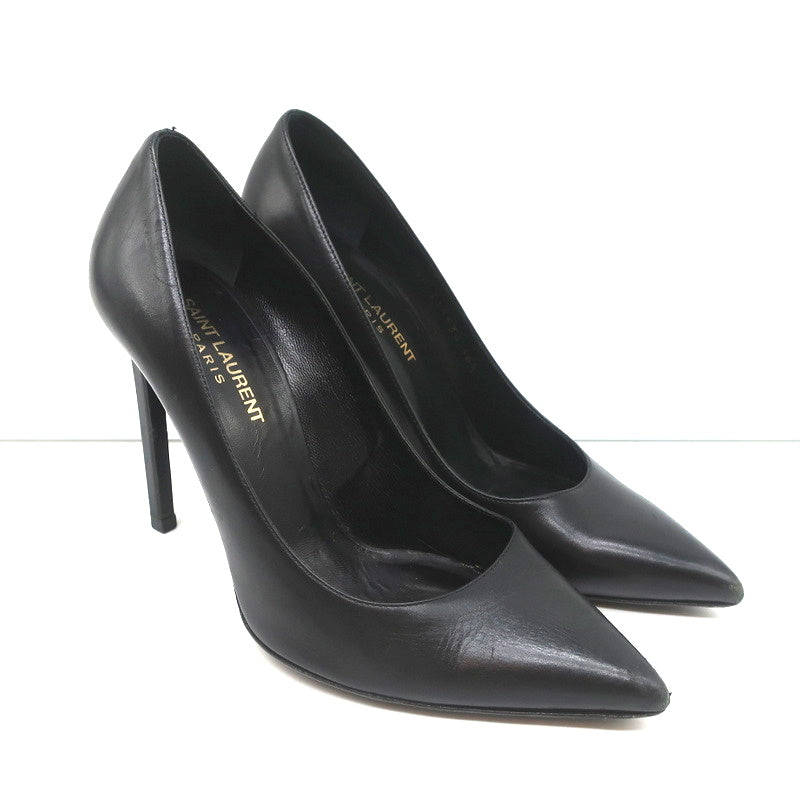 LOUIS VUITTON pointed toe silver pumps Size 36/6 W/B women heels lady  fashion