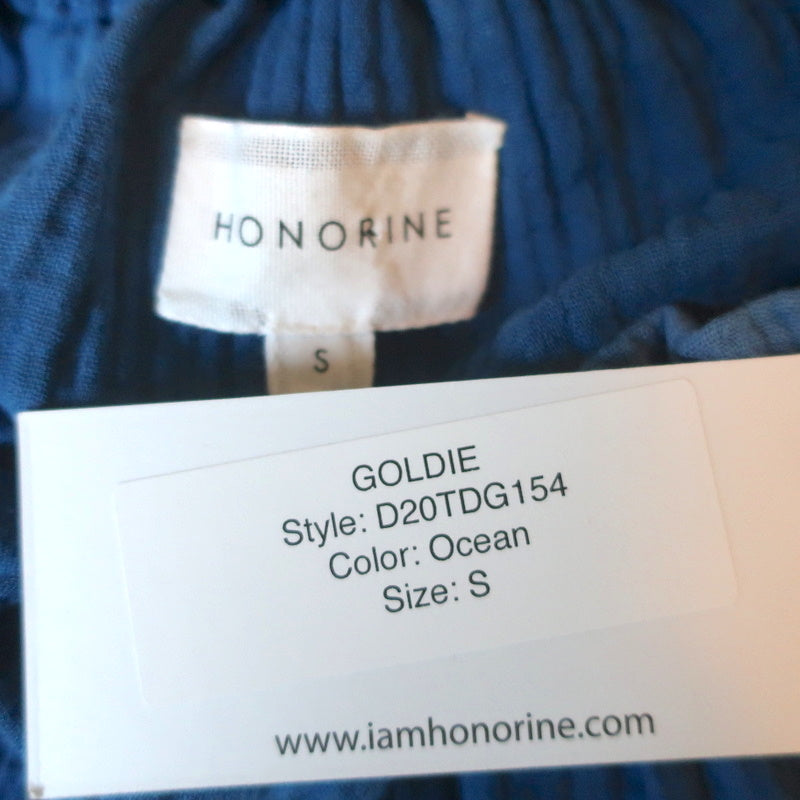 Honorine Tie-Strap Tank Top Goldie Blue Tie Dye Cotton Gauze Size Small NEW