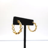 Pippa Small Crystallinity Hoops Herkimer Quartz 18k Gold Earrings