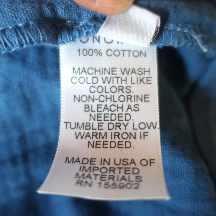 Honorine Tie-Strap Tank Top Goldie Blue Tie Dye Cotton Gauze Size Small NEW
