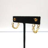 Pippa Small Crystallinity Hoops Herkimer Quartz 18k Gold Earrings