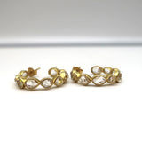 Pippa Small Crystallinity Hoops Herkimer Quartz 18k Gold Earrings