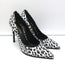 Saint Laurent Zoe Pumps White Leopard Print Leather Size 36 Pointed Toe Heels