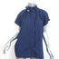 A Shirt Thing Stella Blouse Navy Polka Dot Size Medium/Large Short Sleeve NEW
