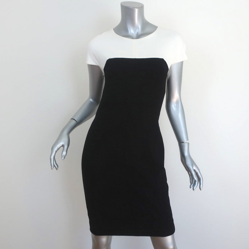 Narciso Rodriguez Colorblock Dress Black/White Pebble Crepe Size 40 New Narciso Rodriguez Colorblock Dress Black/White Pebble Crepe Size 40 New