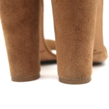 Manolo Blahnik Lauratop Sandals Brown Suede Size 36 Ankle Strap Heels