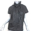 A Shirt Thing Stella Blouse Black Metallic Stripe Size Medium Short Sleeve Top