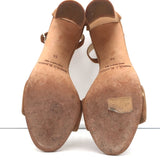 Manolo Blahnik Lauratop Sandals Brown Suede Size 36 Ankle Strap Heels