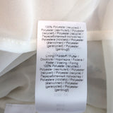 GANNI Tiered Mini Dress Cream Floral Print Pleated Georgette Size 34