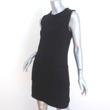 Marc Jacobs Mini Dress Black Wool Crepe Size 6 Sleeveless Sheath