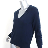27 Miles Malibu Cashmere Sweater Navy Size Small V-Neck Pullover NEW - Celebrity Owned