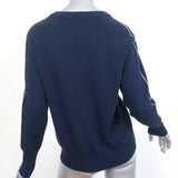 27 Miles Malibu Cashmere Sweater Navy Size Small V-Neck Pullover NEW - Celebrity Owned