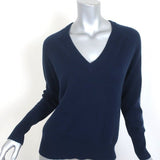 27 Miles Malibu Cashmere Sweater Navy Size Small V-Neck Pullover NEW - Celebrity Owned