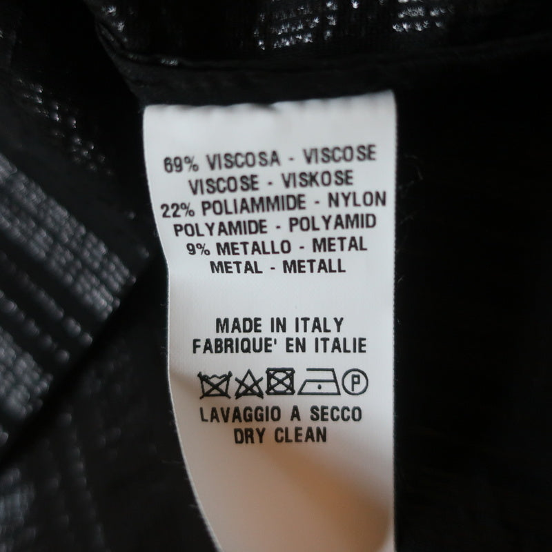 A Shirt Thing Stella Blouse Black Metallic Stripe Size Medium Short Sleeve Top