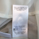 GANNI Tiered Mini Dress Cream Floral Print Pleated Georgette Size 34