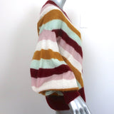 Zimmermann Sweater Fleeting Chevron Mohair-Blend Size 1 Bishop Sleeve Pullover