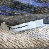 T by Alexander Wang Sweatshirt Blue/Gray Striped French Terry Size Extra Small