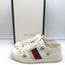 Gucci Ace Bees & Stars Embroidered Sneakers White Leather Size 35.5