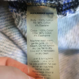 T by Alexander Wang Sweatshirt Blue/Gray Striped French Terry Size Extra Small