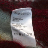 Zimmermann Sweater Fleeting Chevron Mohair-Blend Size 1 Bishop Sleeve Pullover