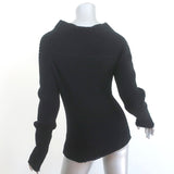 Gucci Tom Ford Ribbed Cashmere Sweater Black Size Large Asymmetric Pullover