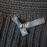 Gucci Tom Ford Ribbed Cashmere Sweater Black Size Large Asymmetric Pullover