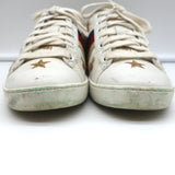 Gucci Ace Bees & Stars Embroidered Sneakers White Leather Size 35.5