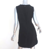 Marc Jacobs Mini Dress Black Wool Crepe Size 6 Sleeveless Sheath