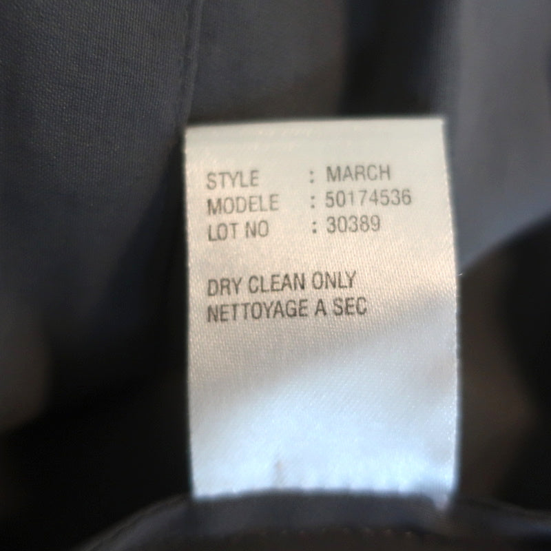 Theory Button Down Shirt Gray Stretch Cotton Size Petite 3/4 Sleeve Top
