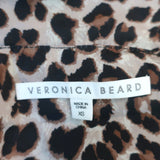 Veronica Beard Anorak Jacket Sibila Brown Leopard Print Size Extra Small